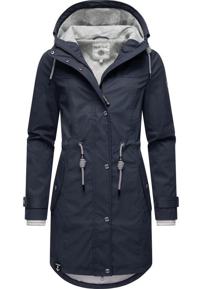 PEAK TIME Regenjacke L60042 stylisch taillierter Regenmantel für Damen von PEAK TIME