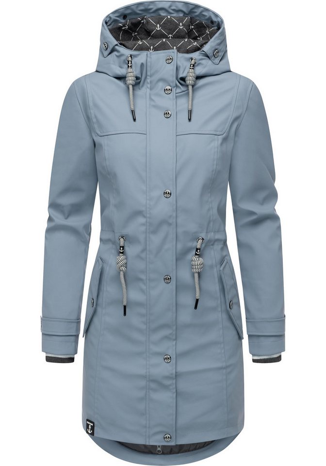 PEAK TIME Regenjacke L60042 stylisch taillierter Regenmantel für Damen von PEAK TIME