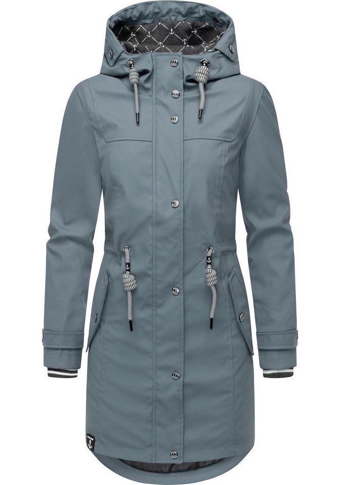 PEAK TIME Regenjacke L60042 stylisch taillierter Regenmantel für Damen von PEAK TIME