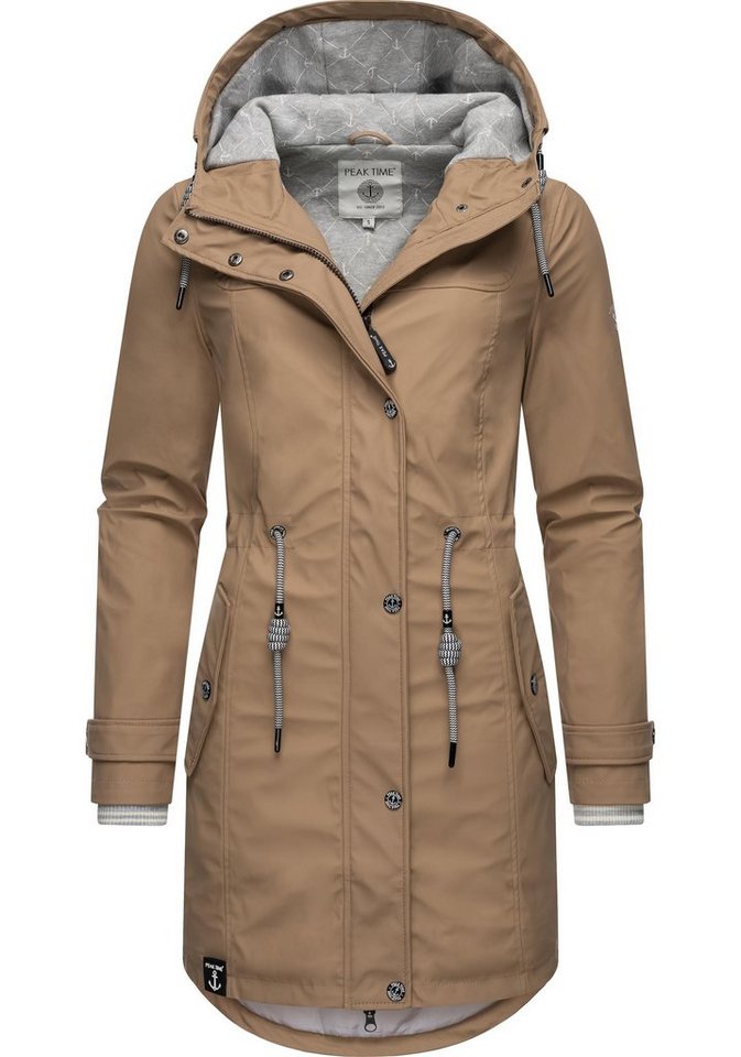 PEAK TIME Regenjacke L60042 stylisch taillierter Regenmantel für Damen von PEAK TIME