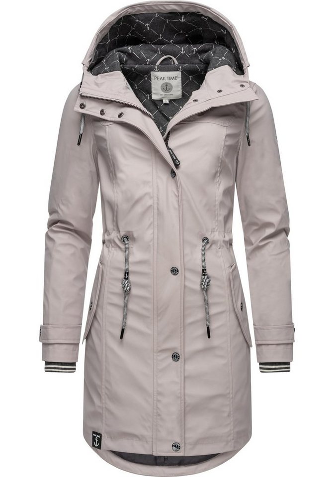 PEAK TIME Regenjacke L60042 stylisch taillierter Regenmantel für Damen von PEAK TIME