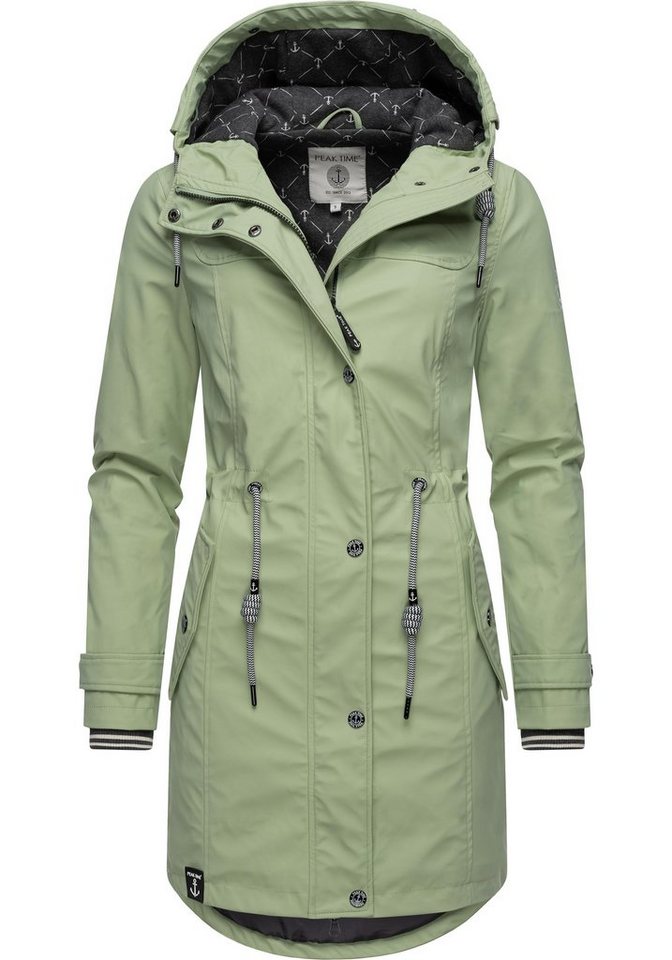 PEAK TIME Regenjacke L60042 stylisch taillierter Regenmantel für Damen von PEAK TIME