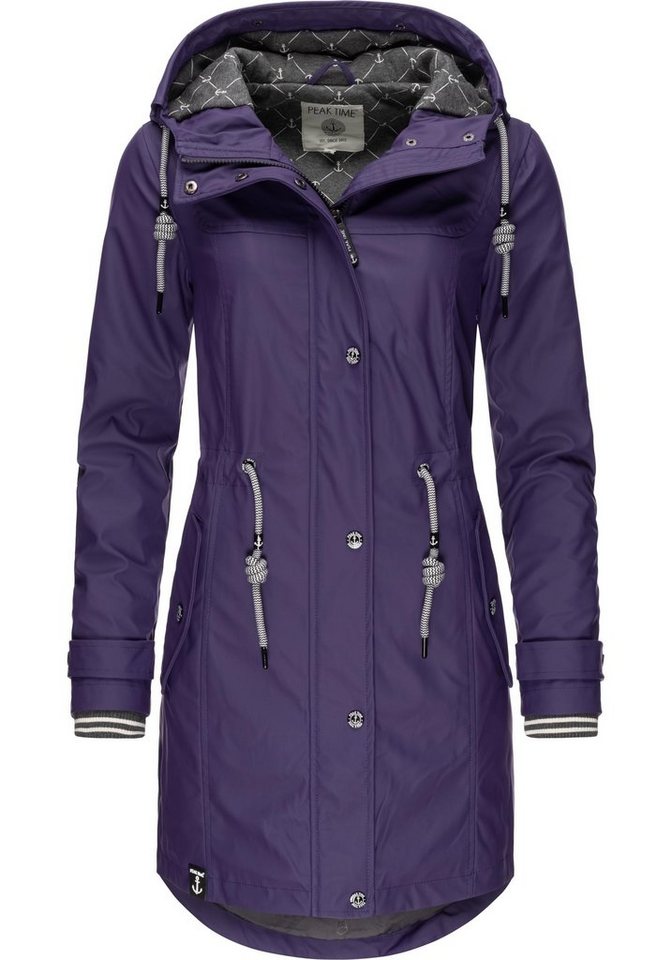 PEAK TIME Regenjacke L60042 stylisch taillierter Regenmantel für Damen von PEAK TIME