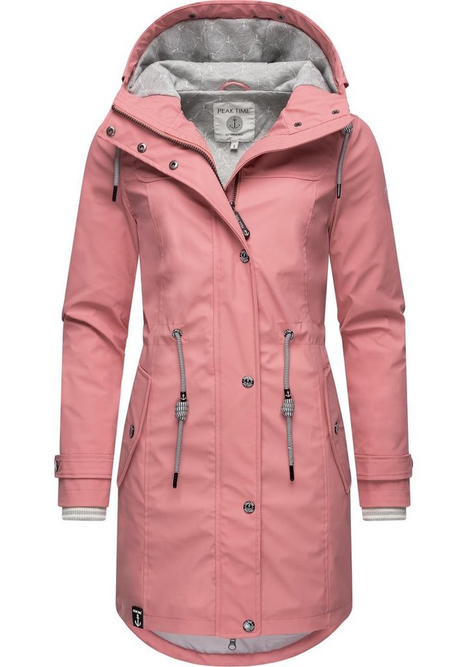 PEAK TIME Regenjacke L60042 stylisch taillierter Regenmantel für Damen von PEAK TIME