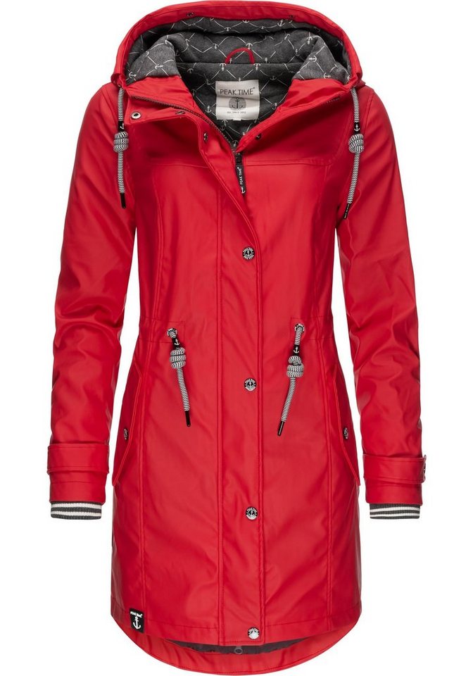 PEAK TIME Regenjacke L60042 stylisch taillierter Regenmantel für Damen von PEAK TIME