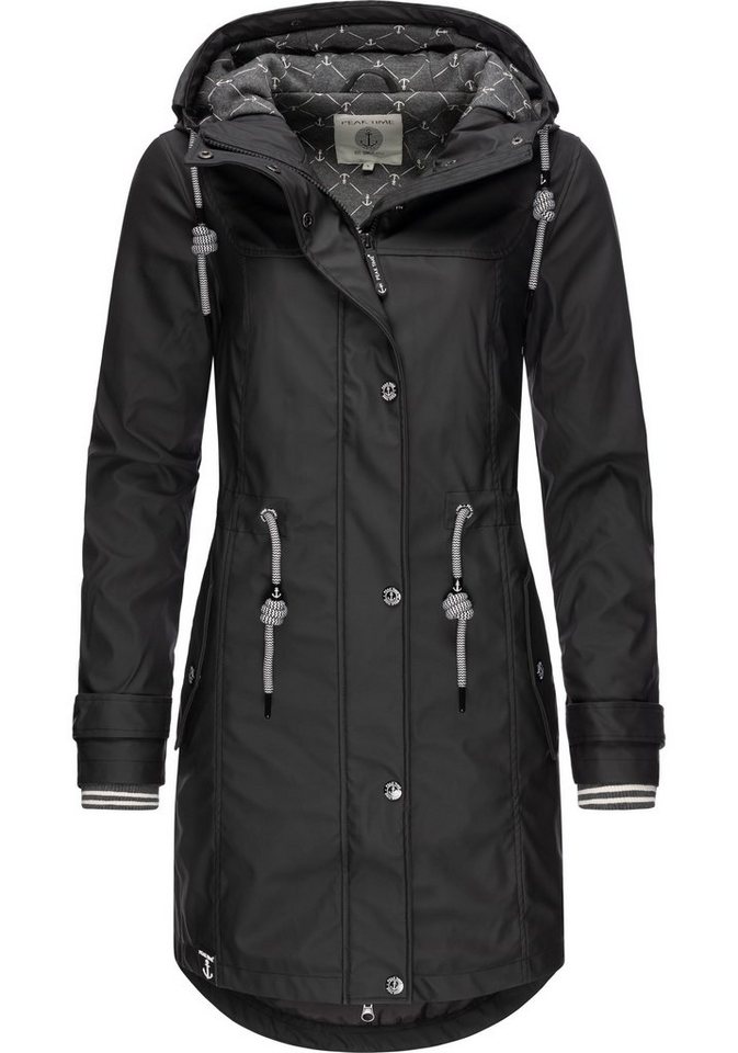 PEAK TIME Regenjacke L60042 stylisch taillierter Regenmantel für Damen von PEAK TIME