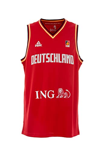Peak Herren Trikot Deutschland im akutellen Deutschland-Team-Design rot, M von PEAK