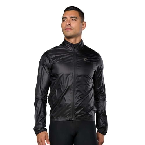 PEARL IZUMI Herren Attack Barrier Jacke, ultraleichter Stoff und passgenaue Fahrradjacke mit wasserabweisender Behandlung, Schwarz, Large von PEARL IZUMI