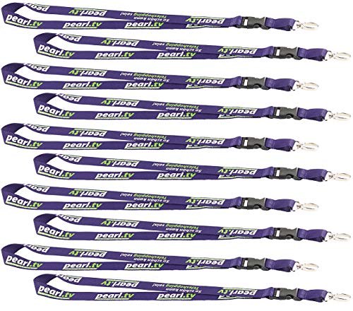 PEARL Lanyards: 10er-Pack Schlüsselband pearl.tv mit Trenn-Clip (Lanyards für Schlüssel, Band mit Schlüssel-Clip, Schlüsselfinder) von PEARL