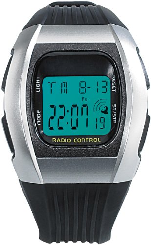 PEARL Funkarmbanduhr: Digitale Unisex-Sport-Funkuhr mit LCD-Display SW-640 dcf (LCD Armbanduhr, Funkuhr Armband, Uhr Damen) von PEARL
