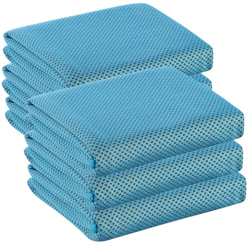 PEARL Kühltuch Sport: 6er-Set effektiv kühlende Multifunktionstücher, je 100 x 30 cm (Kühltuch für Hunde, Microfaser, Microfasertuch) von PEARL