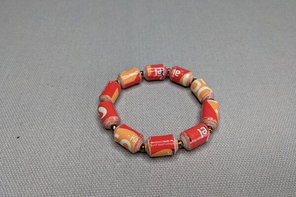 PEARLS OF AFRICA Armband aus Papierperlen "KRIBI" recycelt von PEARLS OF AFRICA