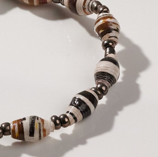 PEARLS OF AFRICA Filigranes Armband aus Papierperlen "ACHOLI" recycelt von PEARLS OF AFRICA