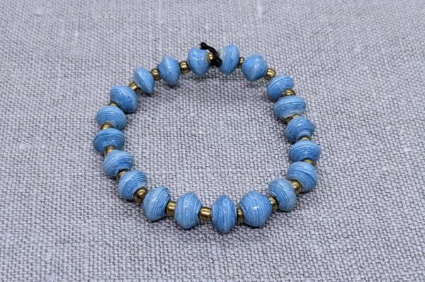 PEARLS OF AFRICA Kinderarmband aus runden Papierperlen "Mitsou" recycelt von PEARLS OF AFRICA