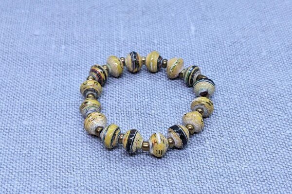 PEARLS OF AFRICA Kinderarmband aus runden Papierperlen "Mitsou" recycelt von PEARLS OF AFRICA