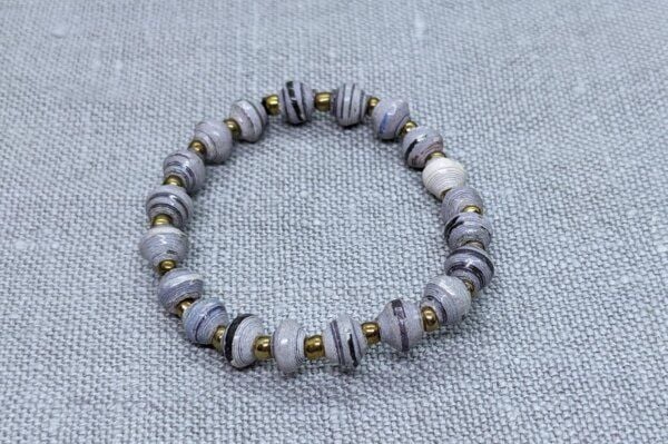 PEARLS OF AFRICA Kinderarmband aus runden Papierperlen "Mitsou" recycelt von PEARLS OF AFRICA