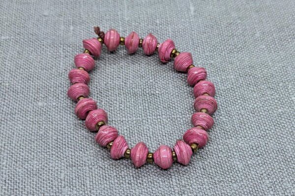 PEARLS OF AFRICA Kinderarmband aus runden Papierperlen "Mitsou" recycelt von PEARLS OF AFRICA