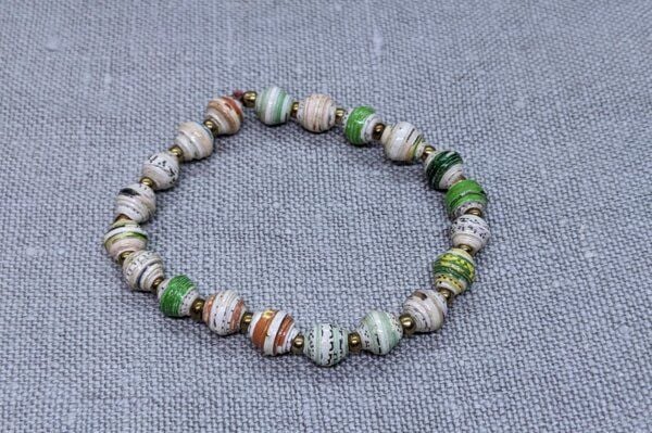 PEARLS OF AFRICA Kinderarmband aus runden Papierperlen "Mitsou" recycelt von PEARLS OF AFRICA