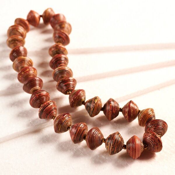 PEARLS OF AFRICA Klassische Halskette aus Papierperlen "MARA" von PEARLS OF AFRICA