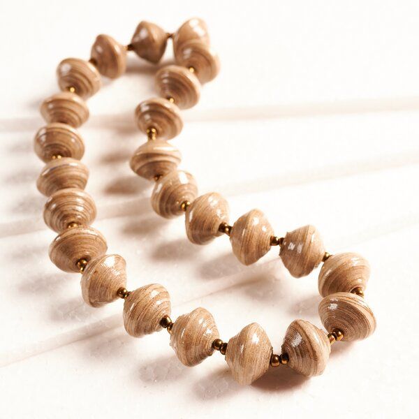 PEARLS OF AFRICA Klassische Halskette aus Papierperlen "MARA" von PEARLS OF AFRICA