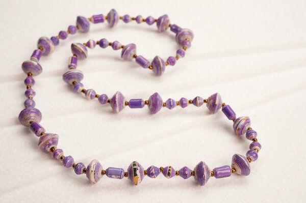 PEARLS OF AFRICA Lange Halskette aus Papierperlen "MUZUNGO LONG" von PEARLS OF AFRICA