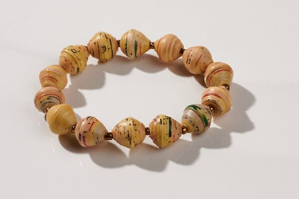 PEARLS OF AFRICA Perlenarmband aus Papierperlen "AFRICA 1ROW" von PEARLS OF AFRICA