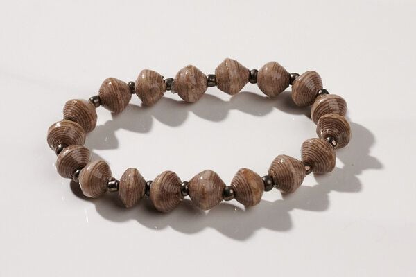 PEARLS OF AFRICA Perlenarmband aus Papierperlen "AFRICA 1ROW" von PEARLS OF AFRICA