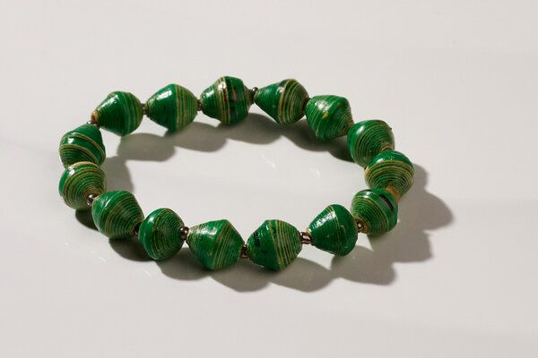 PEARLS OF AFRICA Perlenarmband aus Papierperlen "AFRICA 1ROW" von PEARLS OF AFRICA