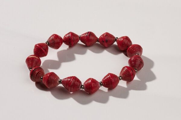 PEARLS OF AFRICA Perlenarmband aus Papierperlen "AFRICA 1ROW" von PEARLS OF AFRICA