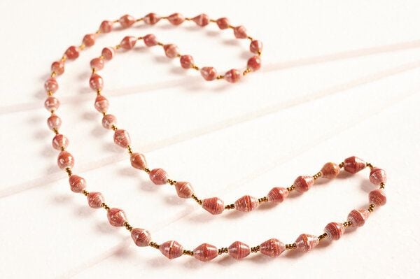 PEARLS OF AFRICA Schicke, lange Halskette aus Papierperlen "SAINT TROPEZ" von PEARLS OF AFRICA