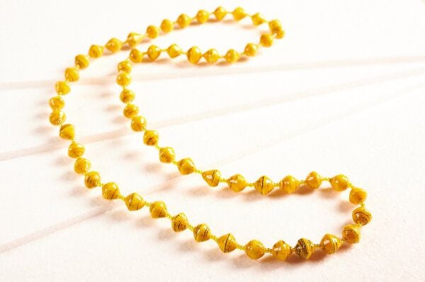 PEARLS OF AFRICA Schicke, lange Halskette aus Papierperlen "SAINT TROPEZ" von PEARLS OF AFRICA