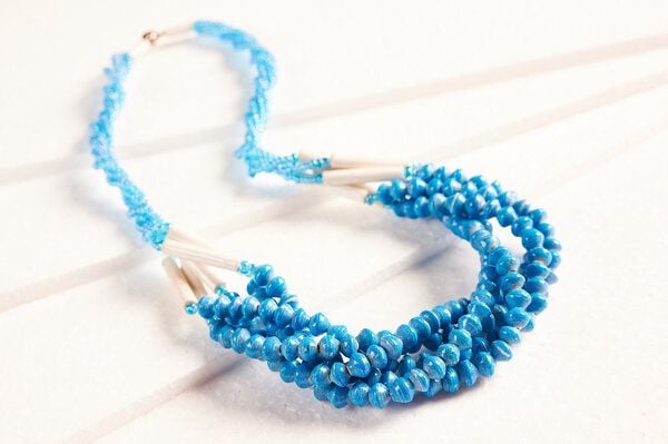 PEARLS OF AFRICA Stylische Halskette aus Papierperlen "LITTLE SISTER ACT" von PEARLS OF AFRICA