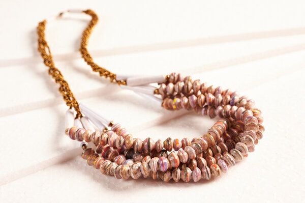 PEARLS OF AFRICA Stylische Halskette aus Papierperlen "LITTLE SISTER ACT" von PEARLS OF AFRICA
