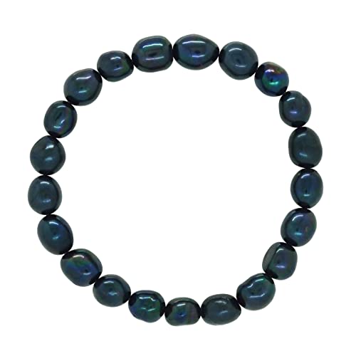 PEARLS & COLORS - Armband Echte Süßwasserzuchtperlen Barock 8-9 mm - Mehrere Farben erhältlich - Elastisch Hochfest - Frauenschmuck von PEARLS & COLORS NATURAL FINE PEARLS