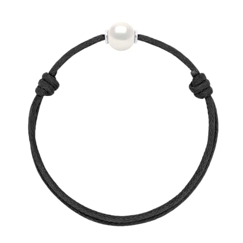 PEARLS & COLORS - Armband echte Süßwasserzuchtperle rund 9-10 mm - Qualität AAA+ - 925 Sterling Silber - Unisex Schmuck von PEARLS & COLORS NATURAL FINE PEARLS