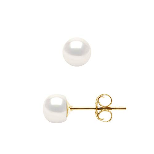 PEARLS & COLORS - Gelbgold Ohrstecker aus echten Süßwasserzuchtperlen in Knopfform - Naturweiß - Qualität AAA+++ - Damenschmuck PEARLS & COLORS - Gelbgold Ohrstecker aus echten Süßwasserzuchtperlen in Knopfform - Naturweiß - Qualität AAA+++ - Damenschmuck von PEARLS & COLORS NATURAL FINE PEARLS
