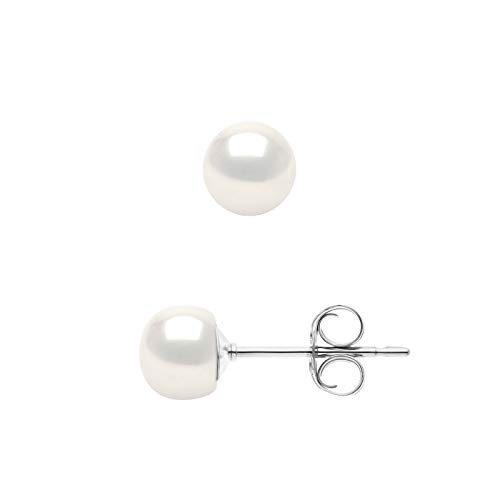 PEARLS & COLORS - Ohrstecker aus Süßwasserzuchtperlen - Farbe Naturweiß - AAA + Qualität - 925er Silber - Damenschmuck von PEARLS & COLORS NATURAL FINE PEARLS