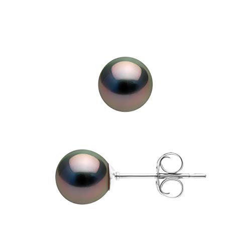 PEARLS & COLORS - Prestige Ohrringe - Gold - Echte Tahiti-Zuchtperlen 7.5-8 mm - A+ Qualität - Damenschmuck von PEARLS & COLORS NATURAL FINE PEARLS