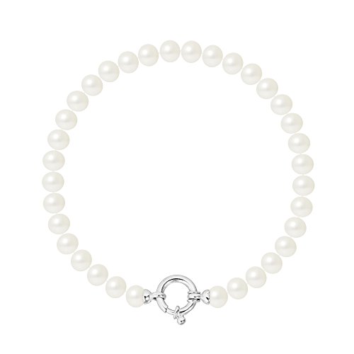 Pearls & Colors Strangarmbänder - AM-17-BRA-AG-POT67-AML-WH von PEARLS & COLORS NATURAL FINE PEARLS