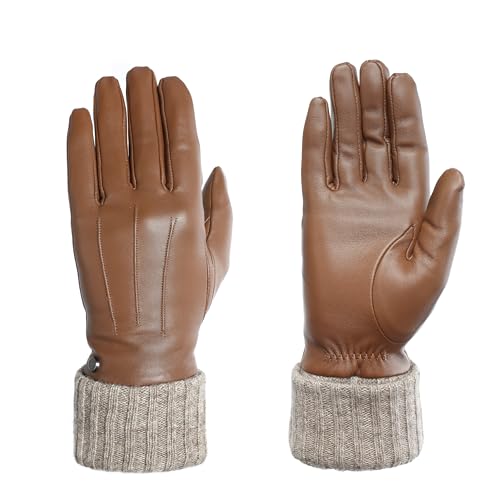 PEARLWOOD Damen Handschuh Lipa aus Schafleder mit Touch-Funktion | Hellbraun Größe S von PEARLWOOD