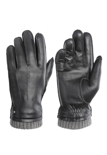 PEARLWOOD Herren Handschuh WILSON aus Schafleder | Schwarz Größe S von PEARLWOOD