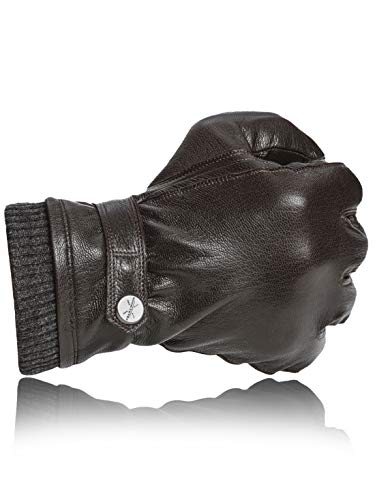PEARLWOOD Herren Handschuhe FREDDIE I aus Ziegenleder I Braun Größe M von PEARLWOOD