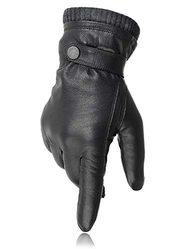PEARLWOOD Herren Handschuhe FREDDIE I aus Ziegenleder I Schwarz Größe M von PEARLWOOD
