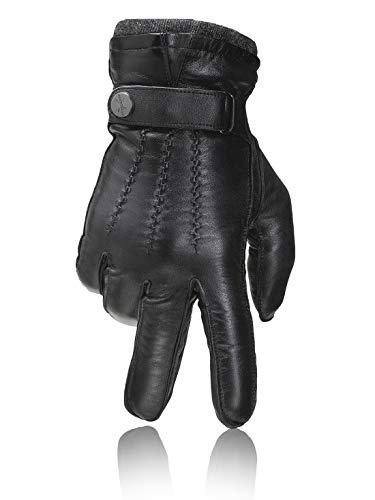 PEARLWOOD Herren Handschuhe MIKE I aus Schafleder I Schwarz Größe M von PEARLWOOD