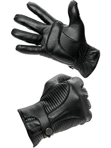 PEARLWOOD Herren Lederhandschuhe Jake für Biker I Touchscreen fähig aus echtem Schafleder I Schwarz Größe XL von PEARLWOOD