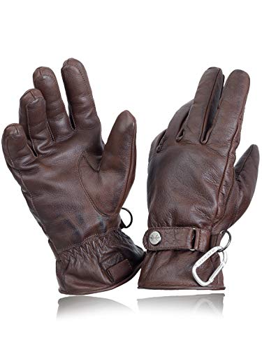 PEARLWOOD Herren Winterhandschuhe HOOKER I aus RINDLEDER I Braun Größe L von PEARLWOOD