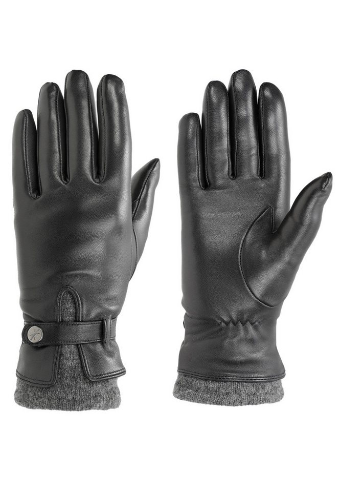 PEARLWOOD Lederhandschuhe ALICIA (1 Paar) Original PEARLWOOD Druckknopf von PEARLWOOD