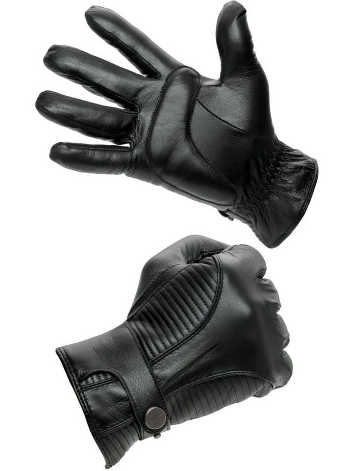 PEARLWOOD Lederhandschuhe Handinnenfläche mit Polsterung für Fahrkomfort von PEARLWOOD