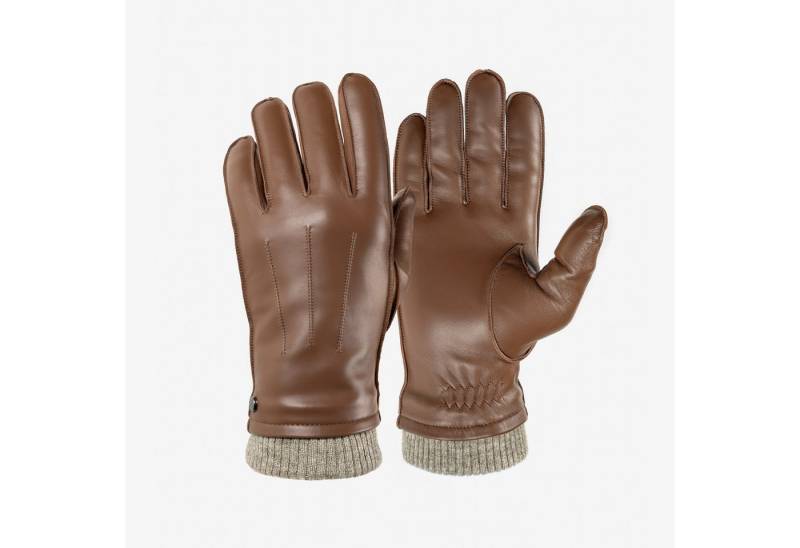 PEARLWOOD Lederhandschuhe JACKSON (1 Paar) Strickbündchen, dekorative Ziernähte, weiches Fleecefutter von PEARLWOOD