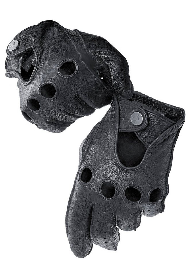 PEARLWOOD Lederhandschuhe Lederriegel und elastischer Bund, Autofahrer-Handschuh von PEARLWOOD